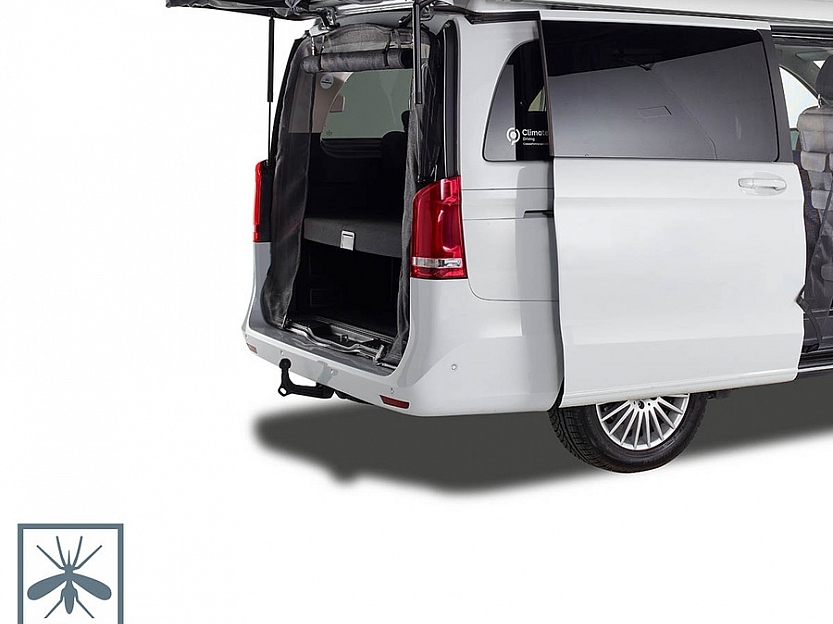VANSHOWER VANQUITO Muskietennet voor de achterklep Mercedes-Benz V-Klasse / Marco Polo (2014). Fijne mazen.